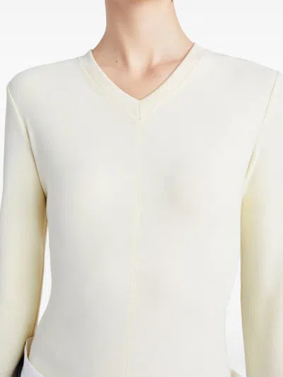 Proenza Schouler White Label Delaney Bodysuit In 黄色