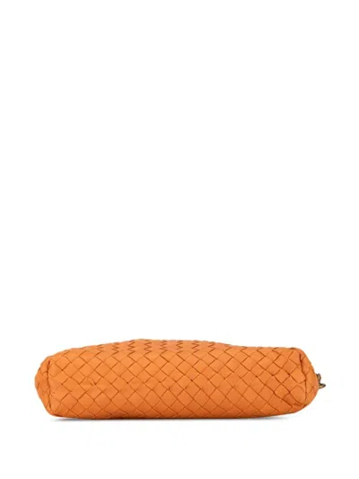 Pre-owned Bottega Veneta 2008 Intrecciato Crossbody Bag In 橘色