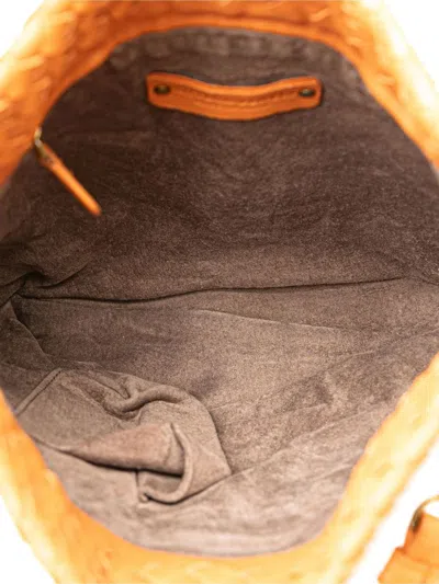 Pre-owned Bottega Veneta 2008 Intrecciato Crossbody Bag In 橘色