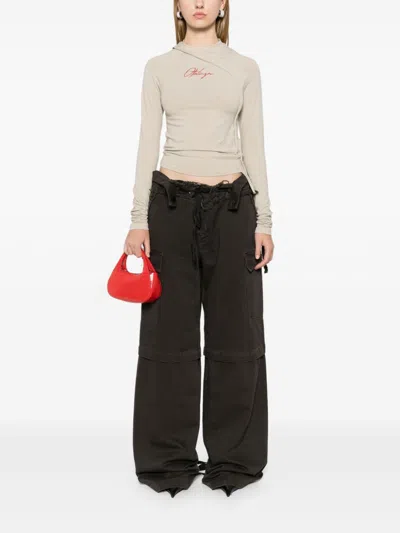 Ottolinger Wide-leg Cargo Trousers In 褐色