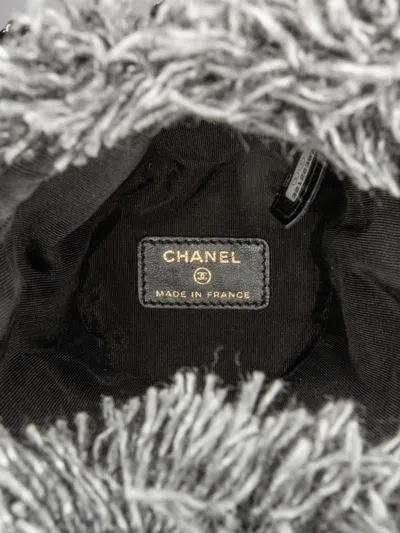 Pre-owned Chanel 2021 Mini Denim Mood With Chain Bucket Bag In 灰色
