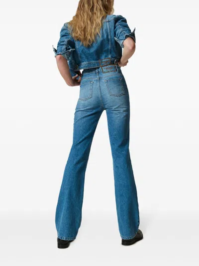Twinset Five-pocket Flared Jeans In 蓝色
