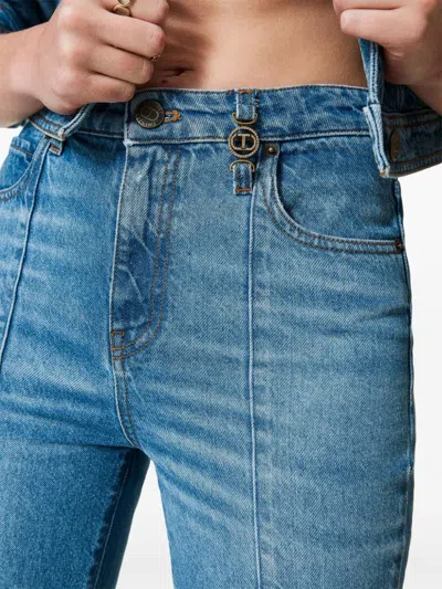 Twinset Five-pocket Flared Jeans In 蓝色