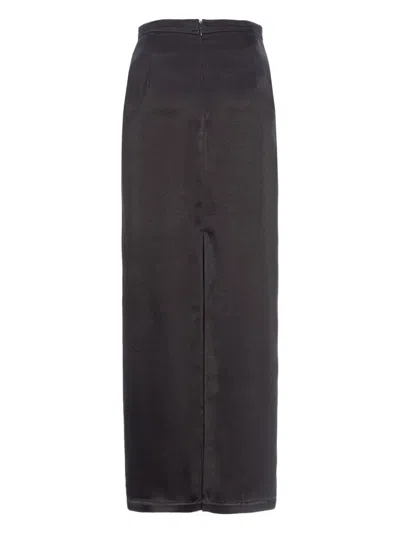 Pinko Rear-slit Maxi Skirt In 黑色