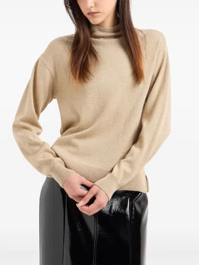 Armani Exchange Turtleneck Sweater With Soft Collar In 中性色