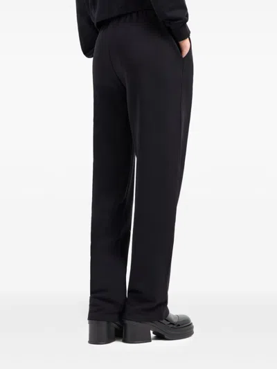 Armani Exchange Logo-print Track Pants In 黑色