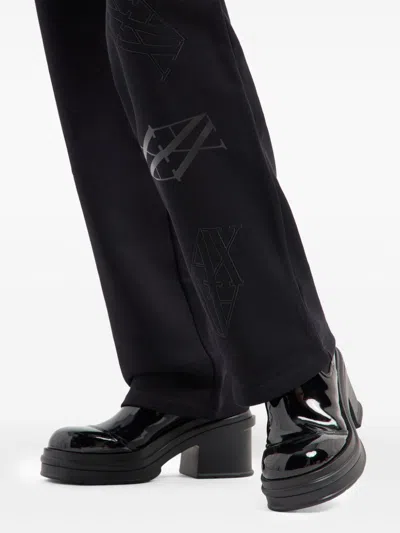 Armani Exchange Logo-print Track Pants In 黑色