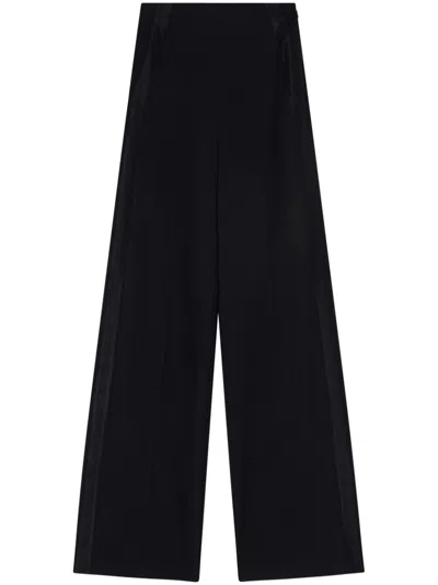 Pinko Elegant Trousers With Shiny Side Band In 黑色