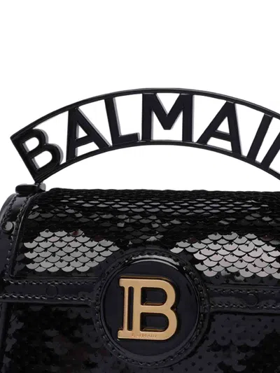 Shop Balmain B-buzz Dynasty Handbag In Negro