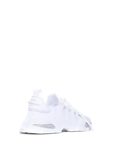 Dolce & Gabbana White Sneakers With Modern Silhouette And Unique Lacing System In Blanco