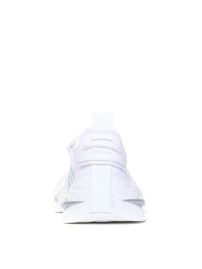 Dolce & Gabbana White Sneakers With Modern Silhouette And Unique Lacing System In Blanco