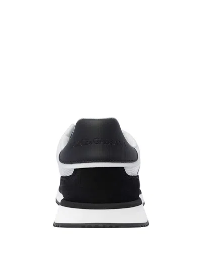 Dolce & Gabbana Mixed-material Dg Cushion Sneakers In Blanco