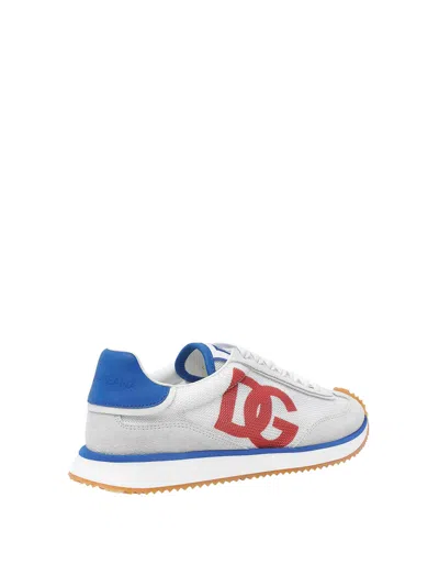 Dolce & Gabbana Dg Cushion Sneakers Beige In Gris
