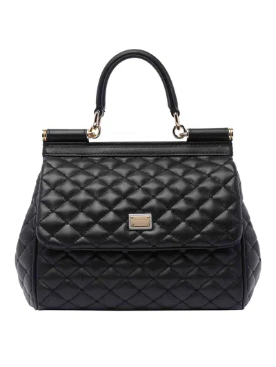 Dolce & Gabbana Medium Sicily Handbag In Negro