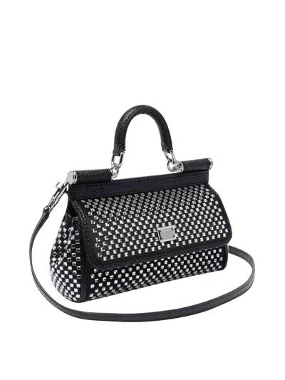 Dolce & Gabbana Small Sicily Handbag In Negro