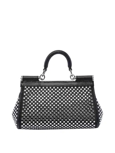 Dolce & Gabbana Small Sicily Handbag In Negro