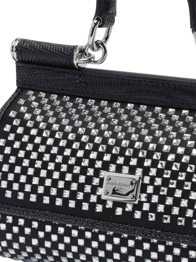 Dolce & Gabbana Small Sicily Handbag In Negro