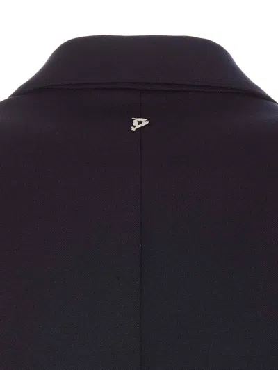 Dondup Double Breasted Jacket In Azul