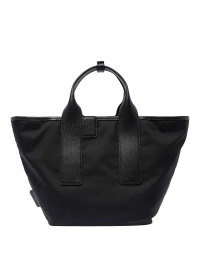 Furla Large Piuma Tote Bag In Negro