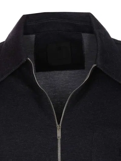 Shop Givenchy Zipped Shirt In Gris