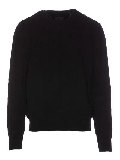 Givenchy Embroidered Logo Wool Sweater In Negro
