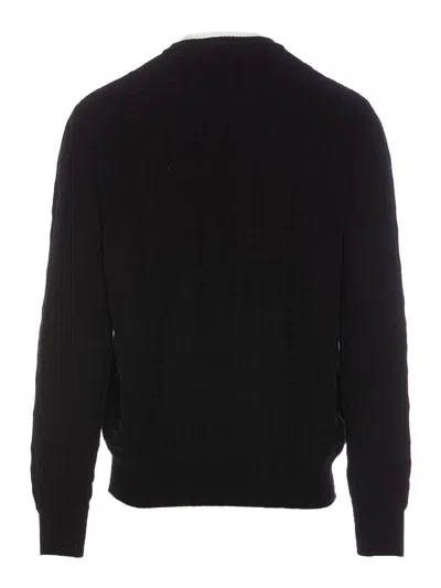 Givenchy Embroidered Logo Wool Sweater In Negro