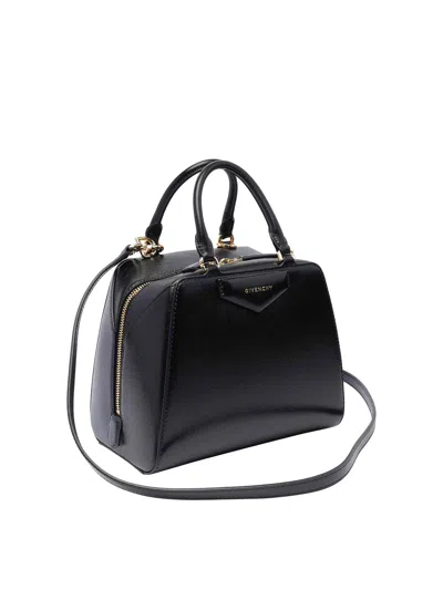 Givenchy Black Antigona Cube Mini Satchel Bag In Black