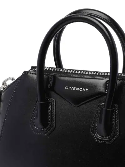 Givenchy Micro Antigona Shoulder Bag In Calf Leather In Negro