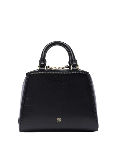 Givenchy Mini Antigona Cube Leather Crossbody Bag In Black