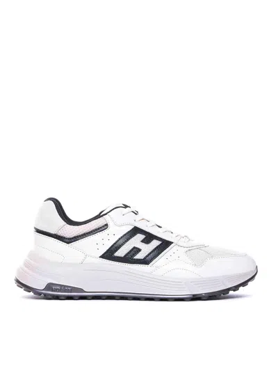 Hogan Hyperlight Sneaker In Smooth Leather In Blanco