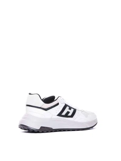 Hogan Hyperlight Sneaker In Smooth Leather In Blanco