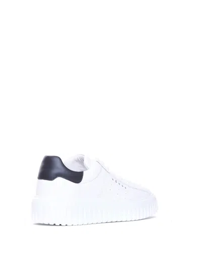 Shop Hogan H-stripes Sneakers In Blanco