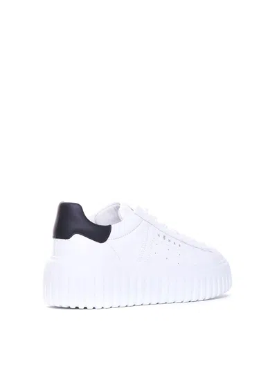 Shop Hogan H-stripes Sneakers In Blanco