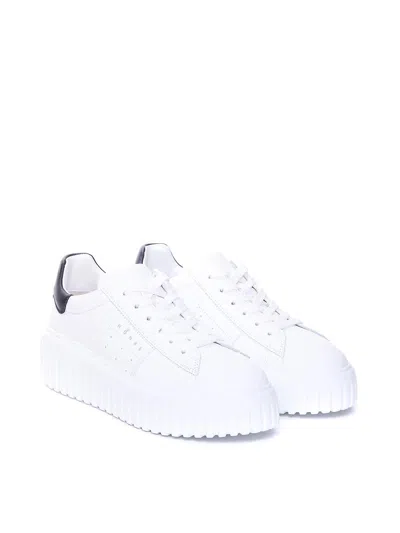 Hogan H645 Leather Sneakers In White
