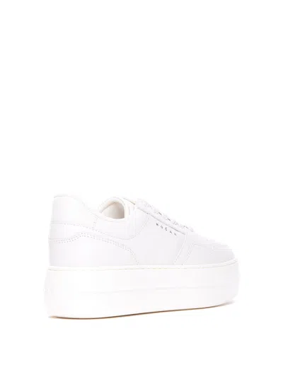 Hogan Skyscraper Leather White Sneakers In Blanco