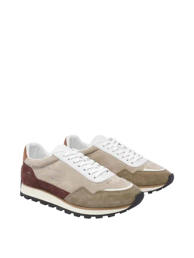 Hogan Suede Calf Leather Sneakers With Lettering In Beis
