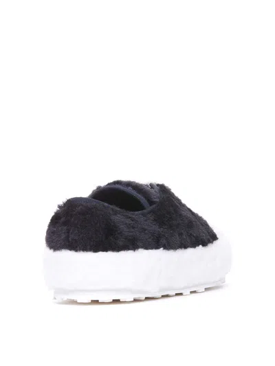 Marni Teddy Lace-up Sneakers In Negro