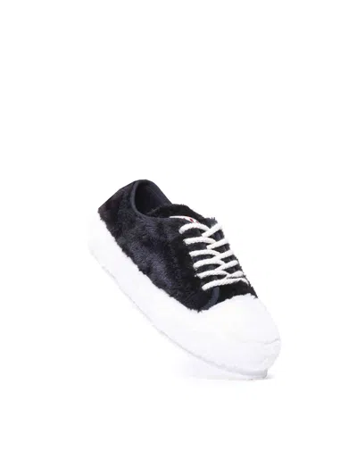 Marni Teddy Lace-up Sneakers In Negro