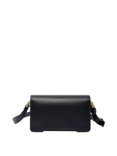 Marni Trunkaroo Mini Leather Shoulder Bag In Negro