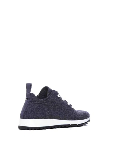 Jimmy Choo Low Top Sneakers With Pearls And Knitted Upper In Negro