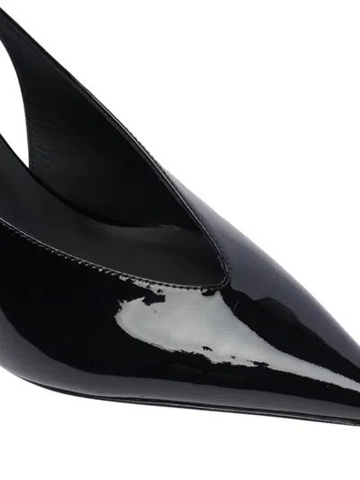 Shop Le Silla Black Clivage Slingback In Negro