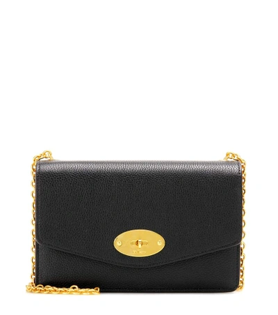 Shop Mulberry Postman's Lock Leather Clutch In Llack