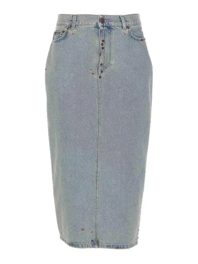 Moschino Denim Skirt In Azul