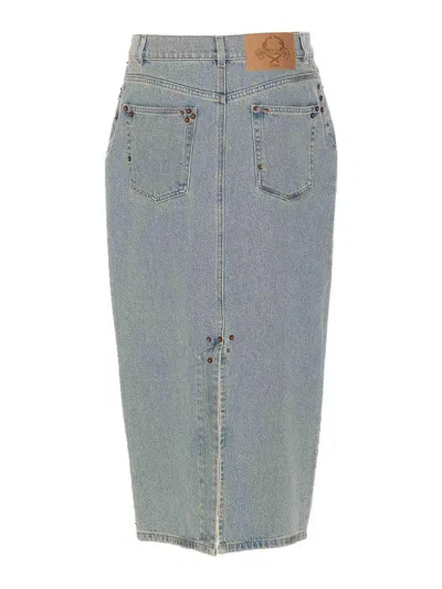 Moschino Denim Skirt In Azul
