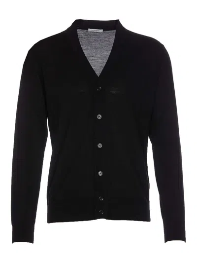 Shop Paolo Pecora Black Cardigan In Negro