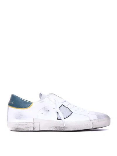 Philippe Model Man Sneakers White Size 7 Soft Leather In Blanco