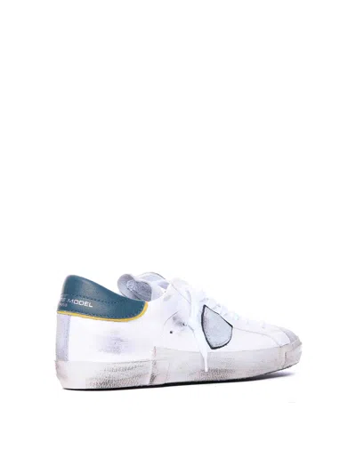 Philippe Model Man Sneakers White Size 7 Soft Leather In Blanco