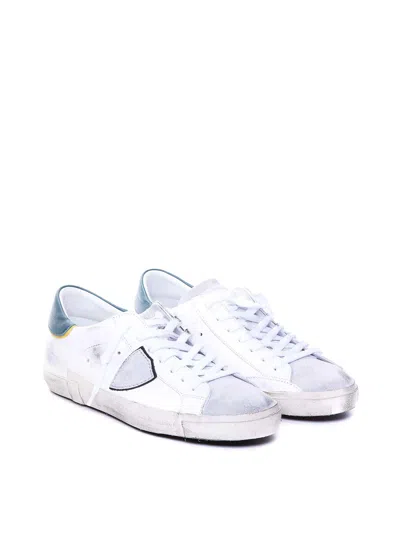 Philippe Model Man Sneakers White Size 7 Soft Leather In Blanco
