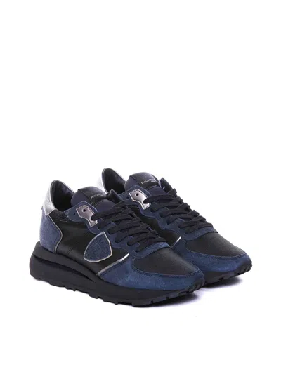 Shop Philippe Model Blue Tropez Haute Sneakers In Negro