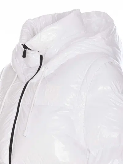 Pinko Indice Glossy Down Jacket In Blanco